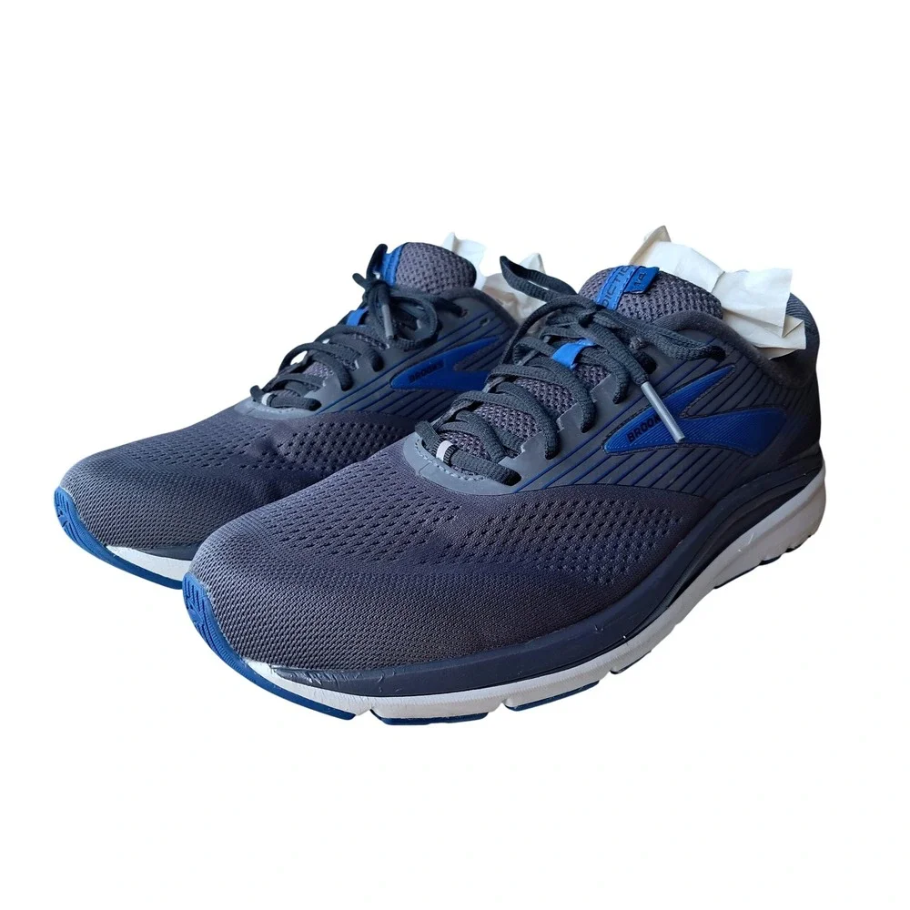 Brooks Addiction 14 Mens Running Shoes Grey Blue 1103171D028 Size 11.5 D